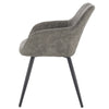 1x Dining Chairs Kitchen Living Room Chairs with Stoffbezug+ Metall Grey