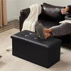 2 Seater Ottoman Leather Double Bed Living Room Folding Storage Footstool Pouffe