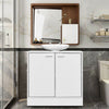 Under Sink Cabinet Cupboard Unit Double Doors Storage Bathroom White Furniture