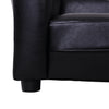 Pawhut Chaise Lounger Dog Cat Puppy Kitty Couch Leather Bed Pet Sofa Black NEW