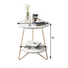 Side End Table Patio Indoor Outdoor Coffee Drink Dining Breakfast Metal Legs