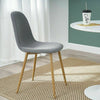 Set of 4 Dining Chairs Fabric Padded Seat Metal Legs Office Kitchen Lounge Chair