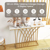 Modern Console Table Faux Marble Narrow Entryway Hallway Table Accent Desk 120cm