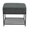 Bedroom Vanity Stool Thick Padded Stool Chair Metal Frame Shoe Rack Home Seating