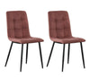 Set of 2 Faux Matte Suede Leather Dining Chairs home & restaurants Henri