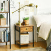Industrial Style Bedside Table Vintage Side End Lamp Plant Cabinet Stand Rustic