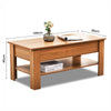 Adjustable Wooden Coffee Table With Storage Lift Top Up Drawer Shelf Living Room