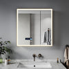 Bluetooth Bathroom Mirror Cabinet With LED Lights Shaver Socket Demister 600x630