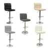 2x Chrome & Height Adjust Swivel Faux Leather Kitchen Breakfast Bar Stool