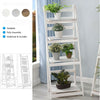 Stylish 4 Tier Wooden Ladder Shelf Unit Bookcase Living Room Storage Display UK