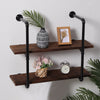 Wood Industrial Floating Shelves Pipe Shelf Storage Rustic Vintage Shelving Kit