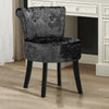 Bedroom Dressing Table Stool Crushed Velvet Padded Scroll Back Seat Side Chair
