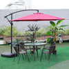 3M Banana Cantilever Umbrella Garden Parasol Sun Shade Patio Hanging Tilt Crank