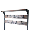 Industrial Coat Rack Shoe Bench Hall Tree Entryway Storage Bench 9 Hooks