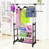 UK Clothes Rail Rack Garment Dress Hanging Display Stand Shoe Rack Storage Shelf