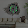 Wall Clock Illuminated / Solid Numerals Silent Retro Chic Decor 12-13inch Clocks
