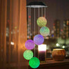 Garden Outdoor Hanging Wind Chimes Solar Powered LED Light Festive Decorations
