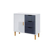 Kitchen Cupboard Cabinet 3 Drawers 1 Door Sideboard Storage Unit Solid Wood Legs
