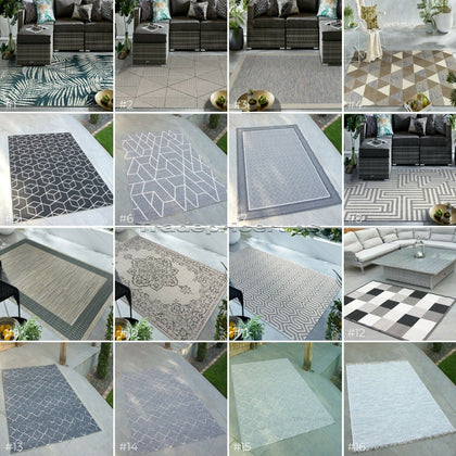 SMALL-EXTRA LARGE INDOOR / OUTDOOR PATIO CONSERVATORY GARDEN MODERN RUGS MATS