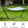 Swinging Hammock with Steel Stand Frame Garden Camping Outdoor Patio Blue UK