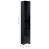 High Gloss Bathroom Tallboy Cabinet Modern Cupboard Storage Shelf Furniture Unit
