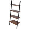 Ladder Shelf Bookshelf 4-Tier Rustic Brown 25x13.4x59in for Study for Office