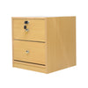 Bedside Cabinet 2 Drawers with Key LOCK Nightstand Table Storage Cabinet Unit