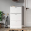 Mondeer Shoe Cabinet Cupboard Shoe Storage Organizer 3 Drawer Hallway White