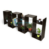 Wood Bookcase Bookshelf S Shape 6 Tier Shelves Free Shelving Storage Unit