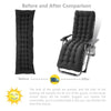 Sun Lounger Sunbed Cushion Pad Garden In/Outdoor Beach Recliner Chair Seat Pads