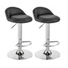 2x Bar Stools Gas Lift Swivel Stool Hub Club Cafe Breakfast Chairs PU Leather UK