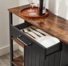 Industrial Storage Sideboard Rustic Metal Console Table Vintage Cabinet Unit