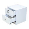 Bedside Cabinet 2 Drawers with Key LOCK Nightstand Table Storage Cabinet Unit
