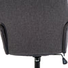 Office Chair Task Adjustable Height Mid Back Armrest Tilt Linen Grey