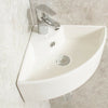 New Corner Basin Sink Bathroom Cloakroom Wall Corner Ceramic Wall Hung UK