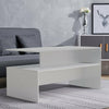 Rectangle Coffee Table Wood Living Room Tables Storage Shelf 2 Tiers Stand Rack