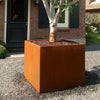 Large Corten Steel Rectangle Planter Garden Plants Pot In & Outdoor Trough Tub