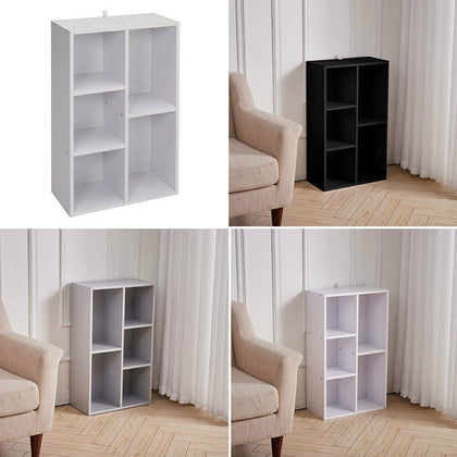 5 7 Cubes Bookcase Display Shelving Storage Unit Wood Stand Shelves Home Office