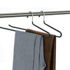 20 X Non Slip Metal Clothes Trouser Pants Slack Hanger Storage Organizer Black
