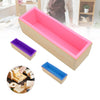 Wood Loaf Soap Mould with Silicone Mold Cake Making Wooden Box 1.2kg soap