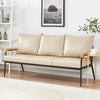 1/2/3 Seater Faux Leather Sofa Armchairs Couches Livingroom Black Brown Modern