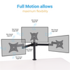 Triple Monitor Desk Stand Mount Freestand Adjustable 3 Screen to 32" Home Office
