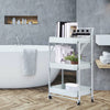3 Tier Kitchen Folding Trolley Salon Hairdresser Storage Cart Rack Rolling Wheel