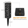 Solar Powered Garden Post Lights Waterproof LED Outdoor Yard Path Lighting UK