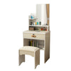 Dressing Table Drawer Mirror Stool Shelves Set Makeup Vanity Bedroom UK