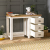 Cheshire Cream Painted 3 Drawer Pedestal Dressing Table - Vanity Table - WW12