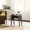 Rustic Bedside Cabinet Set of 2 Vintage Industrial Side end Tables Metal Legs
