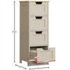 Priano Bathroom 4 Drawer Storage Cabinet Cupboard Freestanding Furniture Grey