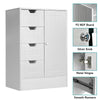 Bathroom Cabinet Storage 4 Drawer 1 Door Wooden Bedroom Furniture Cupboard Unit