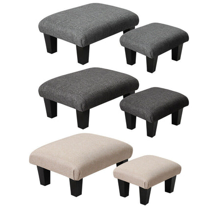 Fabric Bench Footstool Seat Pouf Pouffee Ottoman Stool Living Bedroom Foot Rest